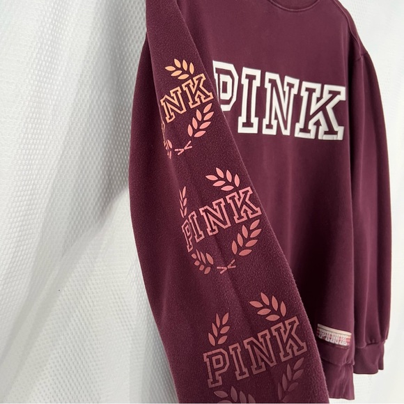 Victoria Secret PINK burgundy crewneck size XS - Picture 2 of 13